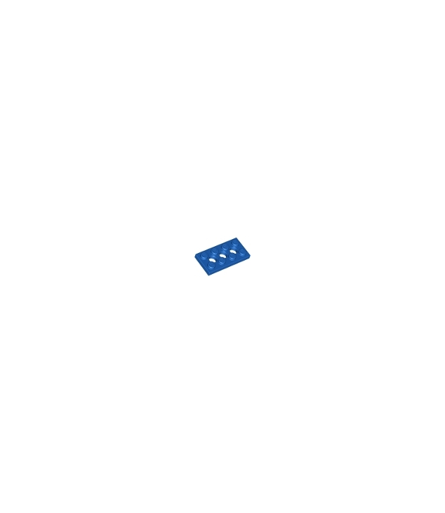 LEGO - Technic, plaat 2 x 4 met 3 gaten - Blue | N