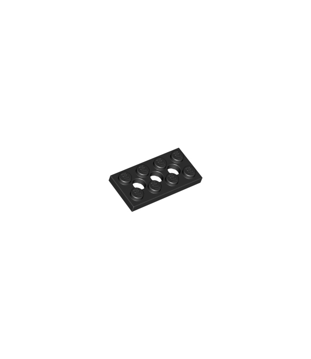 LEGO - Technic, plaat 2 x 4 met 3 gaten - Black | N
