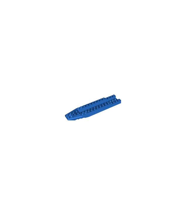 LEGO - Vliegtuigromp voorzijde onderkant hoekig 4 x 18 x 1 1/3 met verzonken midden 2 x 14 en 13 gaten - Blue | N