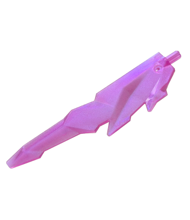 LEGO - Grote figuur-wapen, kristalschard met as - Satin Trans-Dark Pink | N