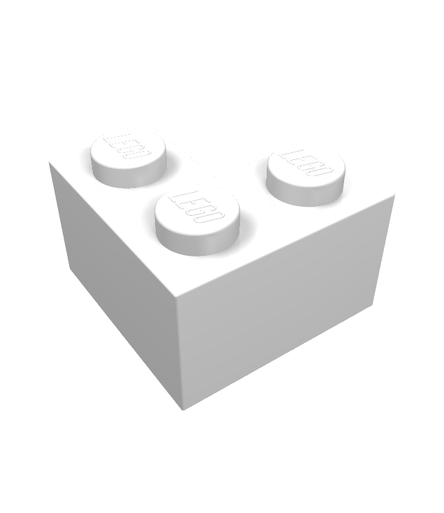 LEGO - Steen 2 x 2 hoek - White | N