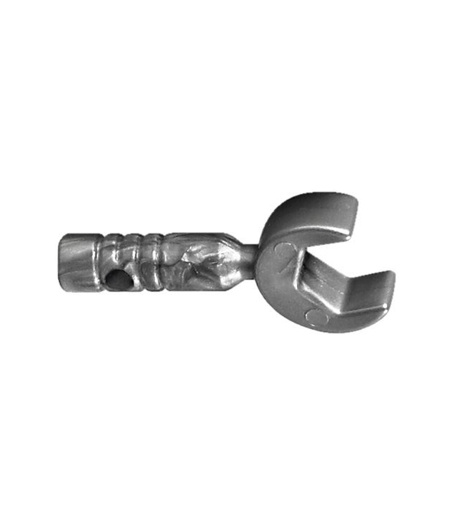 LEGO - Minifiguur-gereedschap, steeksleutel met 3-ribbelhandgreep - Flat Silver | N