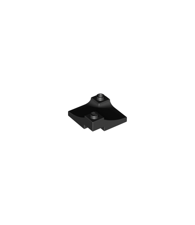 LEGO - Boog 3 x 3 omgekeerde hoek met verhoogde holle nop - Black | N