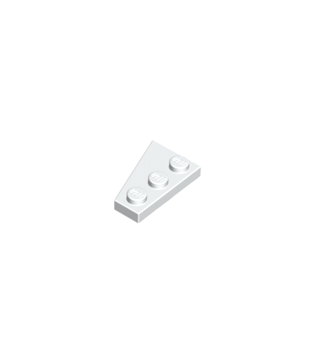 LEGO - Wig, plaat 3 x 2 rechts - White | N