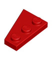 LEGO - Wig, plaat 3 x 2 rechts - Red | N - Thumbnail