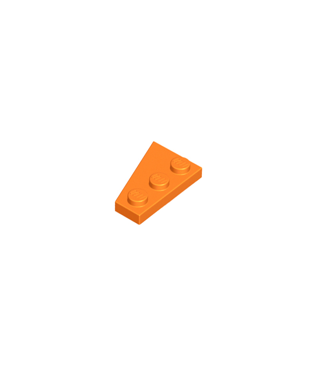 LEGO - Wig, plaat 3 x 2 rechts - Orange | N
