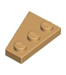 LEGO - Wig, plaat 3 x 2 rechts - Medium Tan | N - Thumbnail