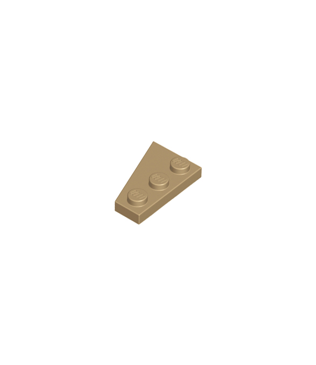 LEGO - Wig, plaat 3 x 2 rechts - Dark Tan | N