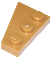 LEGO - Wig, plaat 3 x 2 rechts - Pearl Gold | N - Thumbnail