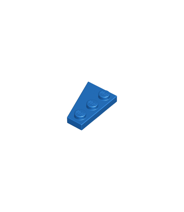 LEGO - Wig, plaat 3 x 2 rechts - Blue | N