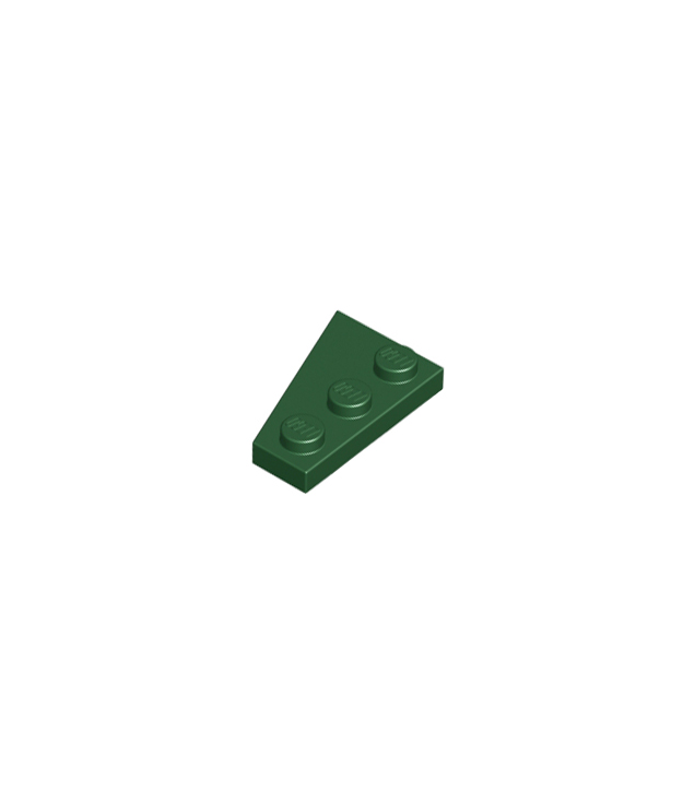 LEGO - Wig, plaat 3 x 2 rechts - Dark Green | N