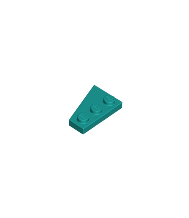 LEGO - Wig, plaat 3 x 2 rechts - Dark Turquoise | N