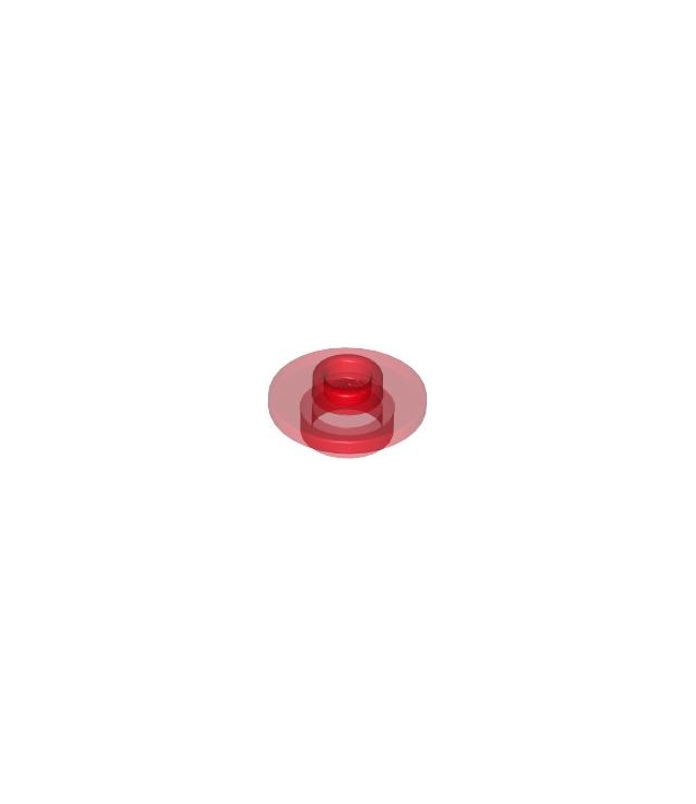 LEGO - Minifiguur-accessoire, theeschoteltje met holle nop - Trans-Red | N