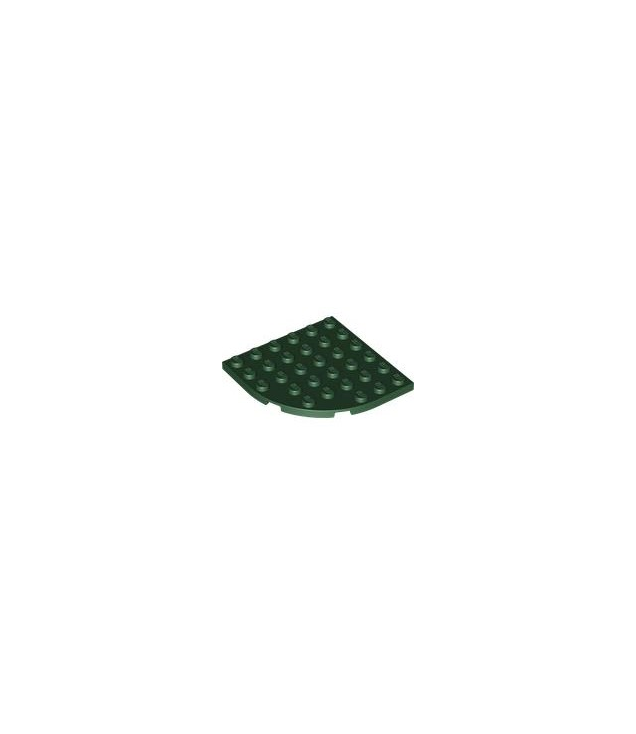 LEGO - Plaat, ronde hoek 6 x 6 - Dark Green | N