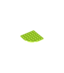 LEGO - Plaat, ronde hoek 6 x 6 - Lime | N - Thumbnail