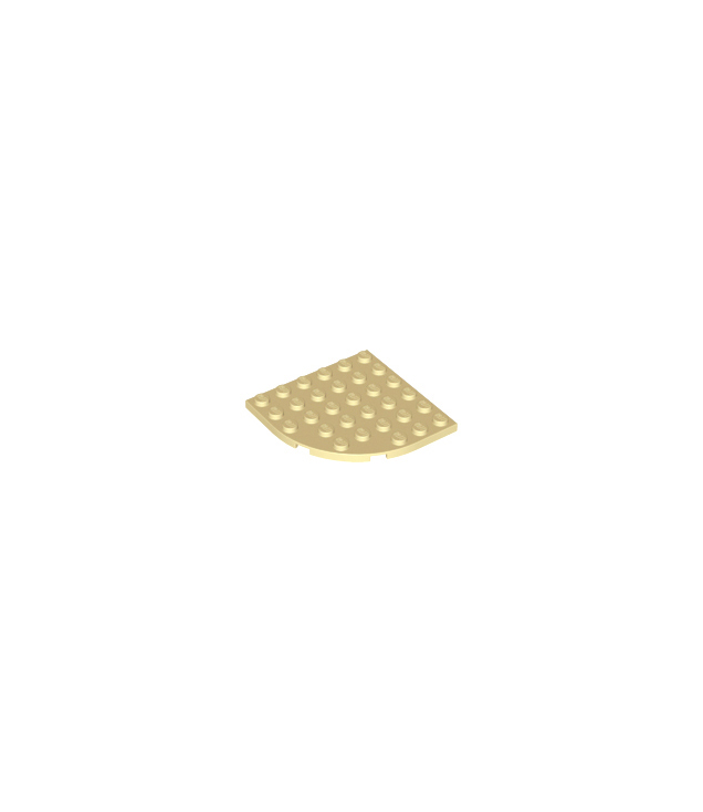 LEGO - Plaat, ronde hoek 6 x 6 - Tan | N