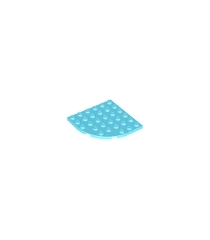 LEGO - Plaat, ronde hoek 6 x 6 - Medium Azure | N - Thumbnail