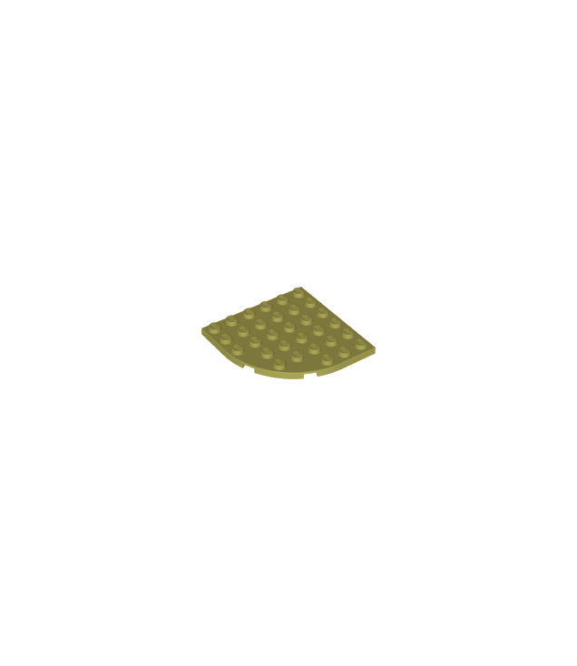 LEGO - Plaat, ronde hoek 6 x 6 - Olive Green | N