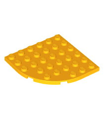 LEGO - Plaat, ronde hoek 6 x 6 - Bright Light Orange | N - Thumbnail