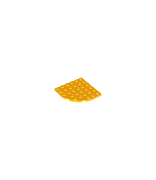 LEGO - Plaat, ronde hoek 6 x 6 - Bright Light Orange | N