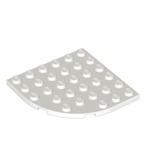 LEGO - Plaat, ronde hoek 6 x 6 - White | N - Thumbnail