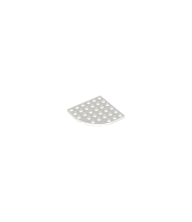 LEGO - Plaat, ronde hoek 6 x 6 - White | N
