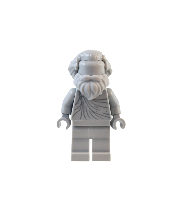 LEGO - Standbeeld natuurhistorisch museum – achterwaarts haar, baard, benen - | N