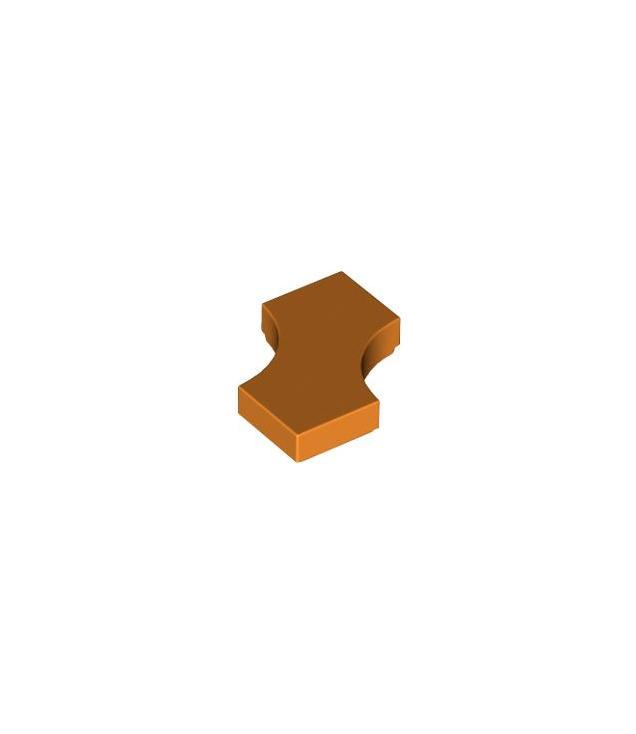 LEGO - Tegel, gemodificeerd 2 x 2 met twee 1 x 1 gebogen uitsparingen (dubbele pijl) - Orange | N