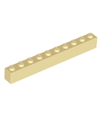LEGO - Steen 1 x 10 - Tan | N - Thumbnail