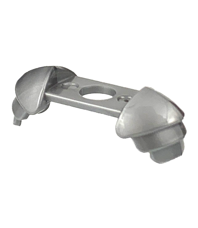 LEGO - Minifiguur-pantser schouderstukken met ribbels - Flat Silver | N