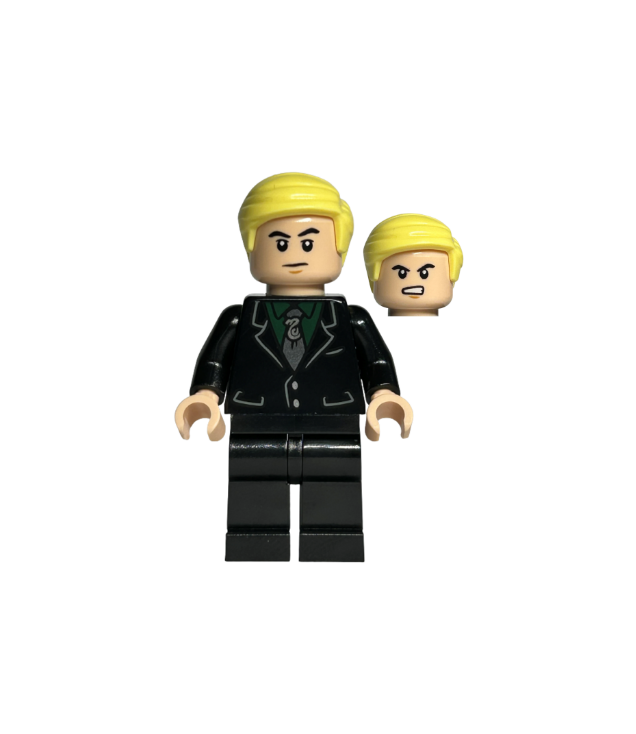 LEGO - Draco Malfidus – zwart pak, Zwadderich-das, neutraal / boos gezicht - | N
