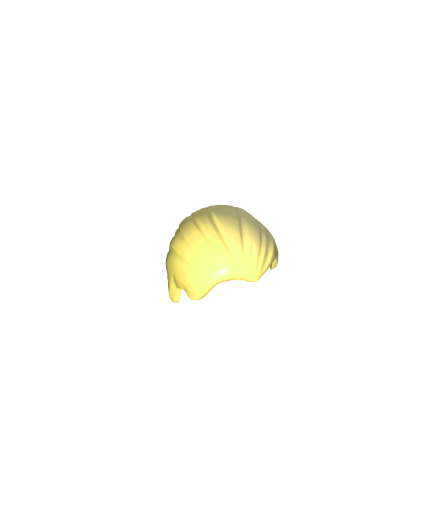 LEGO - Minifiguur-haar naar achteren gekamd - Bright Light Yellow | N
