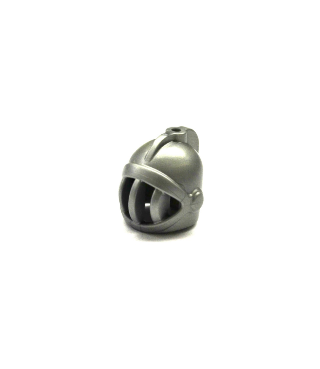 LEGO - Minifiguur-helm kasteeltype met vast vizierrooster - Flat Silver | N