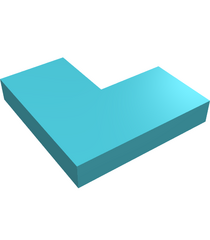 LEGO - Tegel 2 x 2 hoek - Medium Azure | N - Thumbnail