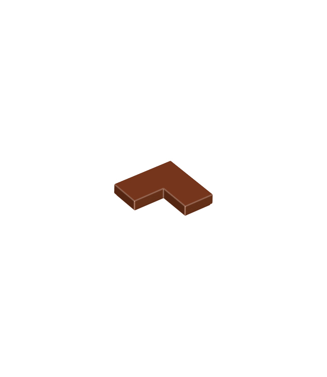 LEGO - Tegel 2 x 2 hoek - Reddish Brown | N