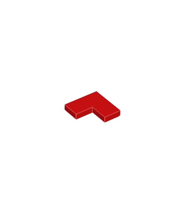 LEGO - Tegel 2 x 2 hoek - Red | N
