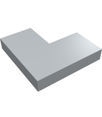 LEGO - Tegel 2 x 2 hoek - Light Bluish Gray | N - Thumbnail
