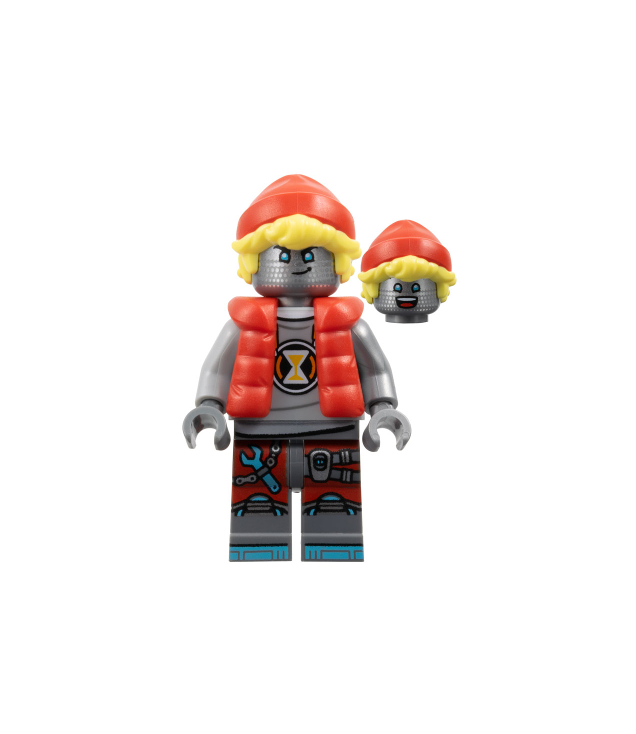 LEGO - Cooper – robot met rode pet en gewatteerd vest, clip op rug - | N