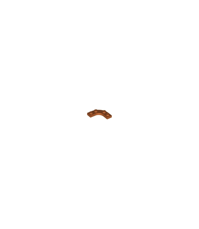 LEGO - Plaat, ronde hoek 3 x 3 met 2 x 2 gebogen uitsparing - Dark Orange | N