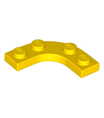 LEGO - Plaat, ronde hoek 3 x 3 met 2 x 2 gebogen uitsparing - Yellow | N - Thumbnail