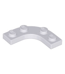 LEGO - Plaat, ronde hoek 3 x 3 met 2 x 2 gebogen uitsparing - Light Bluish Gray | N - Thumbnail
