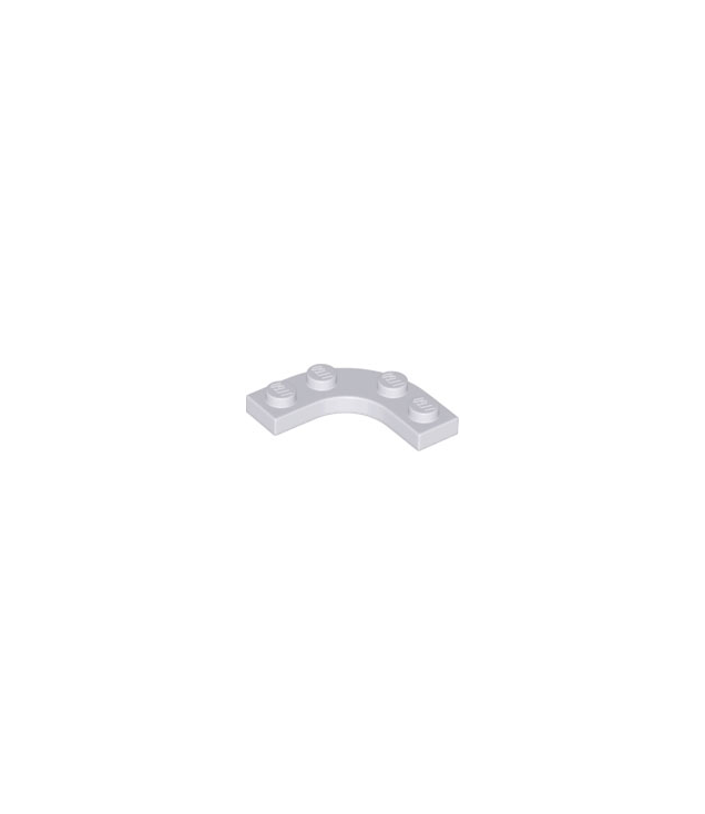 LEGO - Plaat, ronde hoek 3 x 3 met 2 x 2 gebogen uitsparing - Light Bluish Gray | N