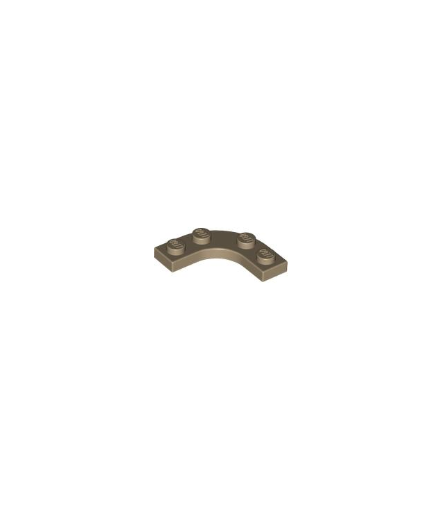 LEGO - Plaat, ronde hoek 3 x 3 met 2 x 2 gebogen uitsparing - Dark Tan | N
