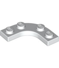 LEGO - Plaat, ronde hoek 3 x 3 met 2 x 2 gebogen uitsparing - White | N - Thumbnail