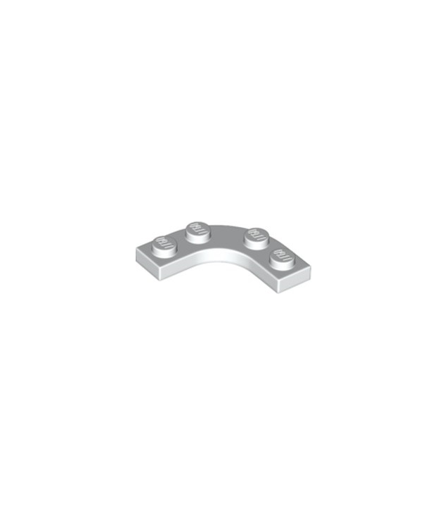 LEGO - Plaat, ronde hoek 3 x 3 met 2 x 2 gebogen uitsparing - White | N
