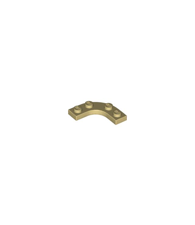 LEGO - Plaat, ronde hoek 3 x 3 met 2 x 2 gebogen uitsparing - Tan | N