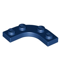 LEGO - Plaat, ronde hoek 3 x 3 met 2 x 2 gebogen uitsparing - Dark Blue | N - Thumbnail