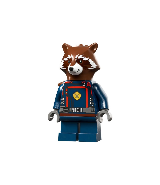 LEGO - Rocket Raccoon – donkerblauw pak, roodbruin hoofd - | N