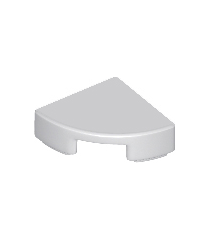 LEGO - Tegel, rond 1 x 1 kwart - Light Bluish Gray | N - Thumbnail