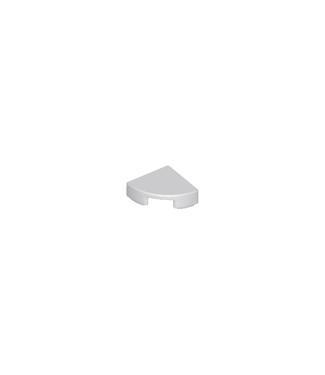 LEGO - Tegel, rond 1 x 1 kwart - Light Bluish Gray | N